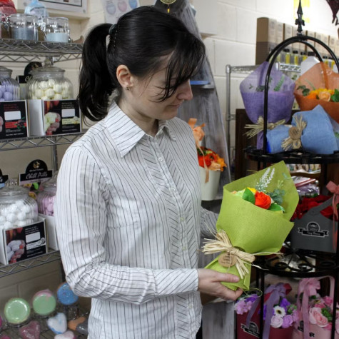 Kytice mýdlových květů stojící oranžová ~ 3