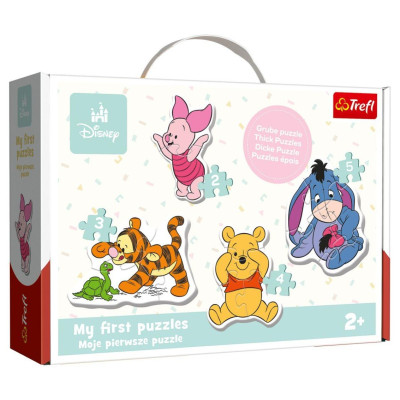 TREFL Baby puzzle Disney: Medvídek Pú 4v1 (2,3,4,5 dílků)