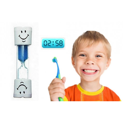 Přesýpací hodiny na čištění zubů - modré