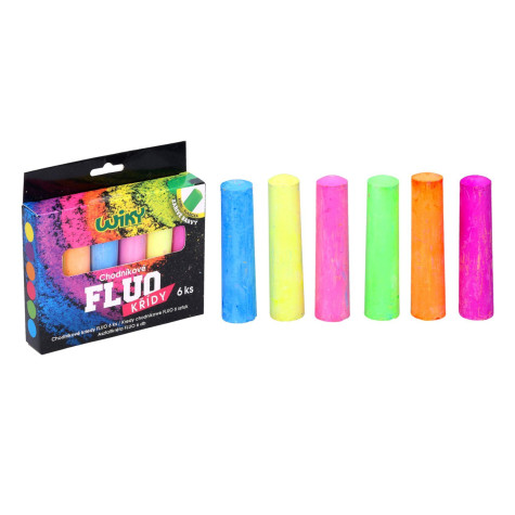 Wiky Chodníkové křídy FLUO 6 ks ~ 1