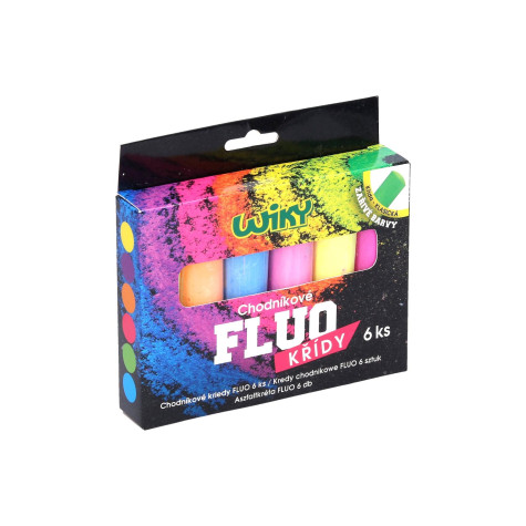 Wiky Chodníkové křídy FLUO 6 ks ~ 2