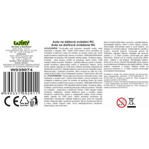 Auto vojenské RC na dálkové ovládání 25 cm ~ 4