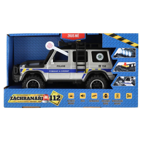 Teddies Auto záchranáři Policie terénní na setrvačník 23x14cm ~ 5