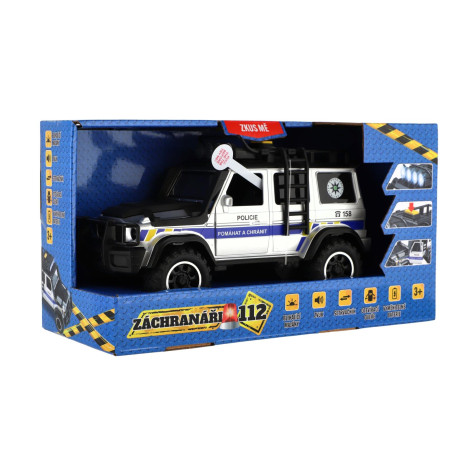 Teddies Auto záchranáři Policie terénní na setrvačník 23x14cm ~ 6