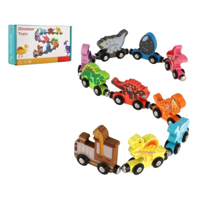 Vláček s vagóny Dinosauří vlak na magnety 10 ks