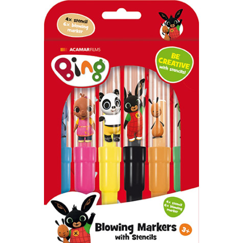 Jiri Models Fixy foukací 6ks se šablonami králíček Bing ~ 1