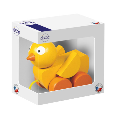 Detoa Kuře na kolečkách tahací 6x8cm ~ 2