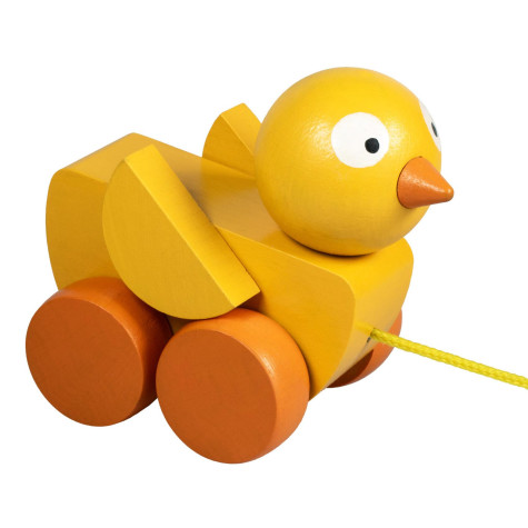 Detoa Kuře na kolečkách tahací 6x8cm ~ 3