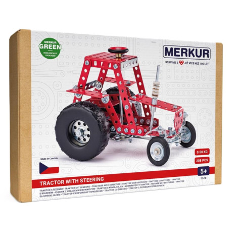 Stavebnice MERKUR 057 Traktor s řízením 208 ks ~ 1