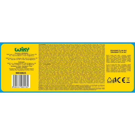 Wiky Závodní člun RC na dálkové ovládání 33 cm ~ 3