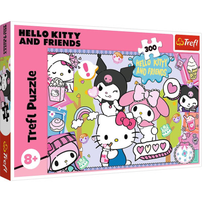 TREFL Puzzle Hello Kitty: Bláznivé trio 300 dílků