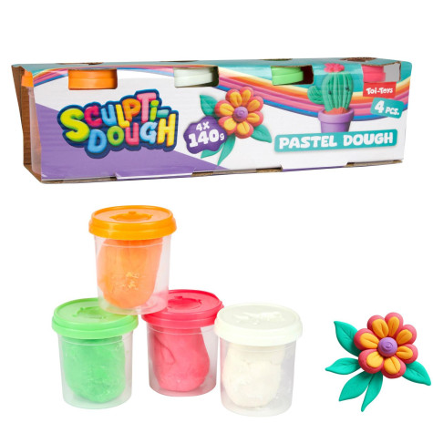 Modelína Plastelína 4x140g v kelímku - pastelová ~ 1