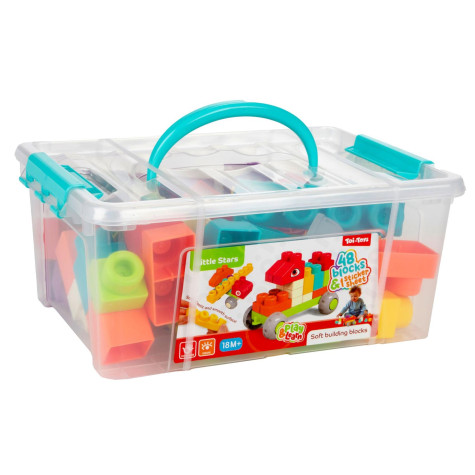 Kostky stavebnice 48 ks plast v kufříku 26x12x19cm ~ 5