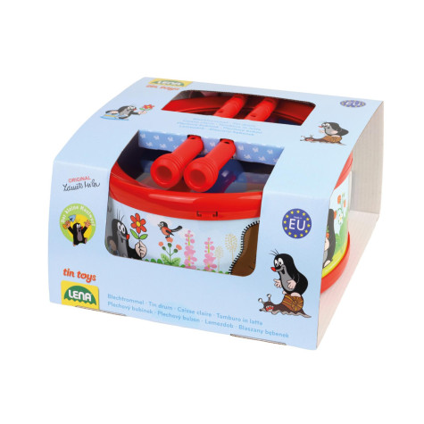 Lena Bubínek plechový Krtek 21cm s paličkami ~ 2