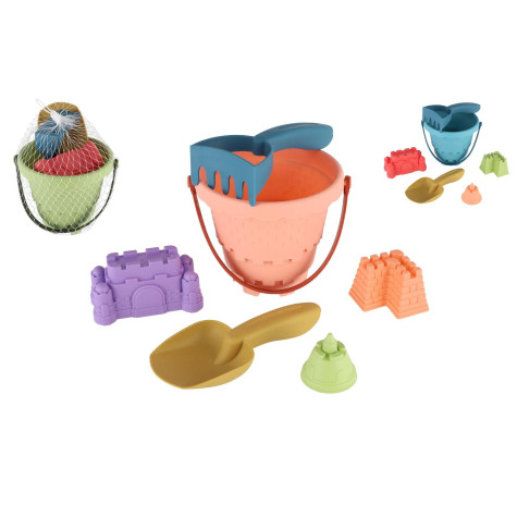 Sada na písek plast kbelík, lopatka, hrabičky, 3 formičky ~ 1
