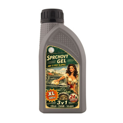 Sprchový gel XL 500 ml - Retro 3v1 zelený