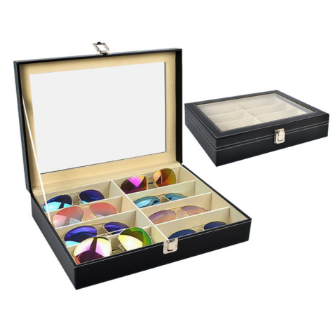 Organizér na brýle s 8 přihrádkami černý Soulima 8512 ~ 2