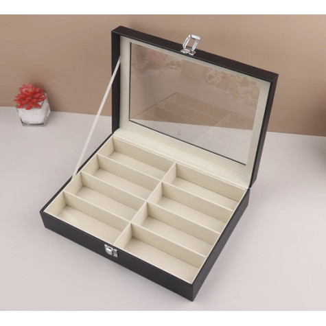 Organizér na brýle s 8 přihrádkami černý Soulima 8512 ~ 6