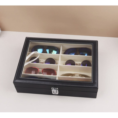Organizér na brýle s 8 přihrádkami černý Soulima 8512 ~ 7