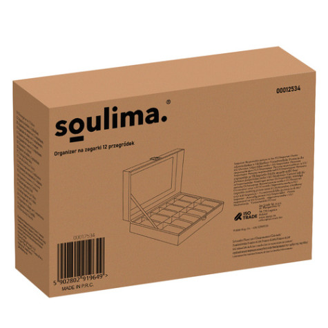 Organizér na hodinky s 12 přihrádkami černý Soulima 12534 ~ 8