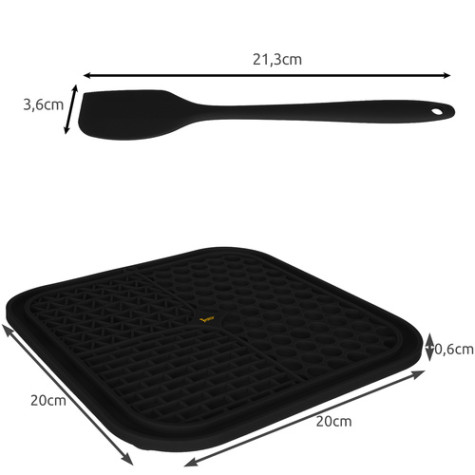 Lízací silikonová podložka pro psy černá Purlov 19378 ~ 9