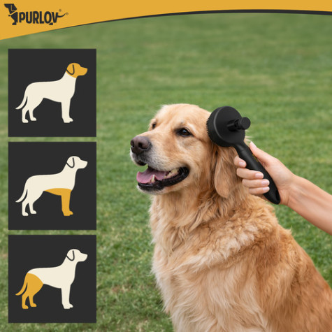 Samočisticí kartáč na srst černý Purlov 18905 ~ 5