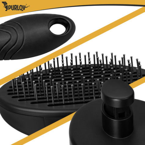 Samočisticí kartáč na srst černý Purlov 18905 ~ 7