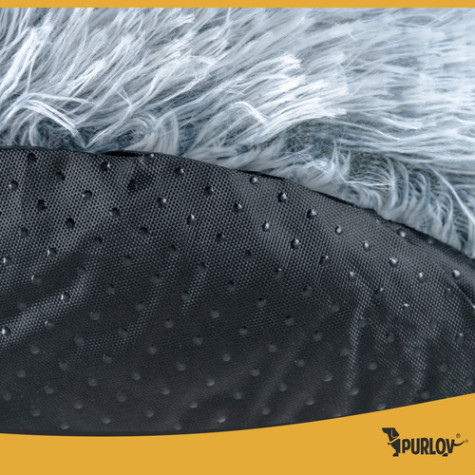 Plyšový pelíšek pro domácí mazlíčky šedý Purlov 26583 ~ 5