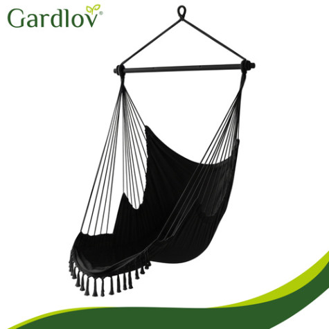 Houpací závěsné křeslo 150kg černé Gardlov 27390 ~ 2