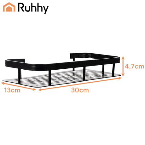 Koupelnová police 2 ks černá Ruhhy 23170 ~ 8