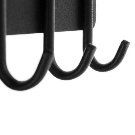 Nástěnná magnetická police s háčky černá Ruhhy 24603 ~ 5