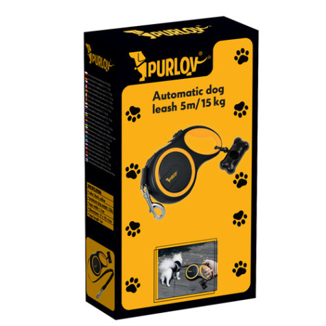 Samonavíjecí vodítko na psa 5m 15kg Purlov 19788 ~ 10