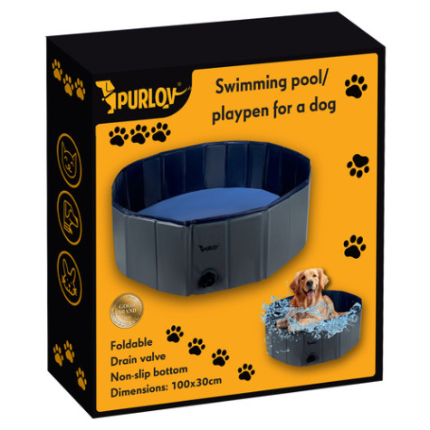 Skládací bazén ohrada pro psy 100x30cm Purlov 20929 ~ 9
