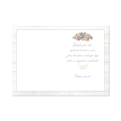 Albi Svatební přání - Novomanželům - auto s květy ~ 2