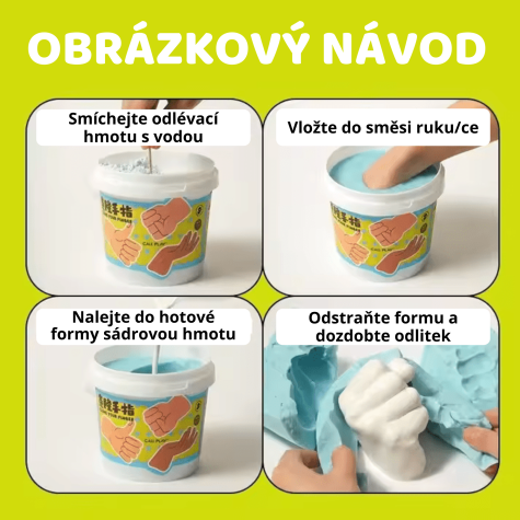 toySimply DIY Sada na výrobu sádrového odlitku dětské ruky ~ 3