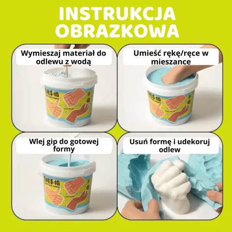 toySimply DIY Sada na výrobu sádrového odlitku dětské ruky ~ 6
