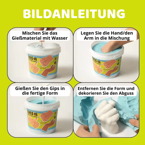 toySimply DIY Sada na výrobu sádrového odlitku dětské ruky ~ 8