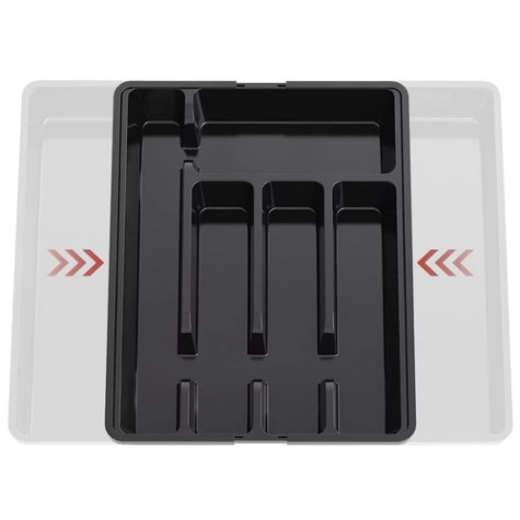 Plastový pořadač na příbory nastavitelný černý Ruhhy 24748 ~ 2