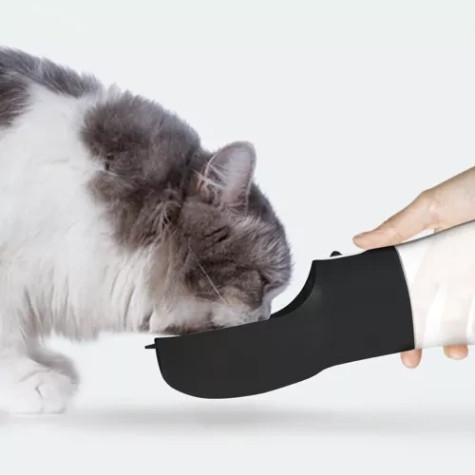 Láhev na vodu pro psy s miskou černá Purlov 21033 ~ 3