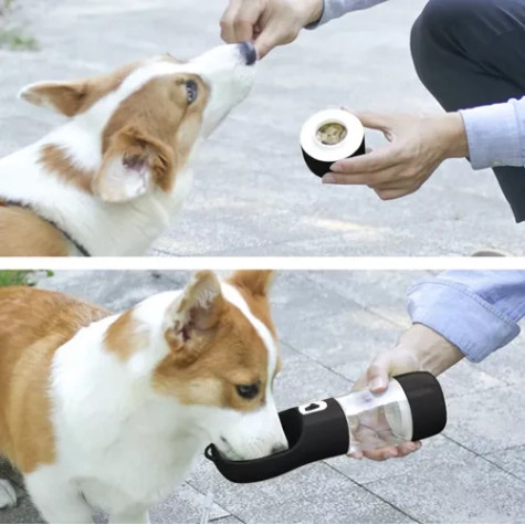 Láhev na vodu pro psy s miskou černá Purlov 21033 ~ 4