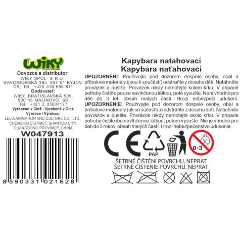 Kapybara plyš s natahovací nudlí 11 cm ~ 4