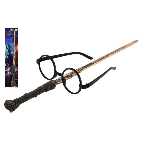 Teddies Kouzelnický set - hůlka a brýle ~ 1