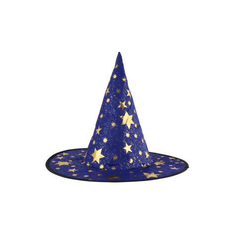 Teddies Čarodějnický klobouk pro děti modro-zlatý ~ 3