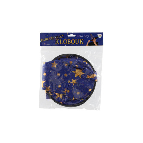Teddies Čarodějnický klobouk pro děti modro-zlatý ~ 5