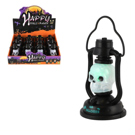 Mini lampička Lebka strašidelná svítilna 7x12cm se zvukem ~ 1