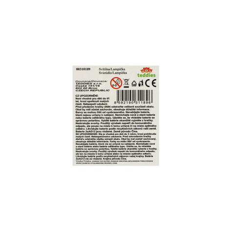 Mini lampička Lebka strašidelná svítilna 7x12cm se zvukem ~ 8