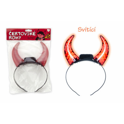 Teddies Čertovské rohy svítící 15 cm