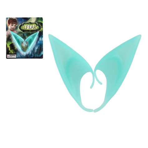Elfí uši 2ks latex 12cm tyrkysové ~ 1