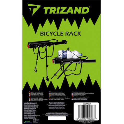 Zadní nosič na kolo černý Trizand 14851 ~ 8