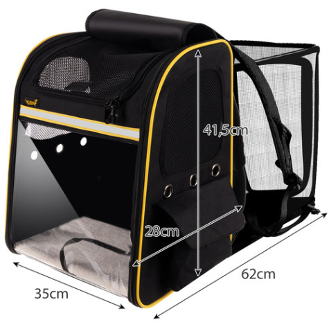 Přepravní batoh pro psy a kočky černý Purlov 23185 ~ 11
